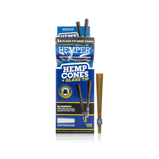 HEMP-CONES-GLASS-TIP-BLUEBERRY-KING-2PK